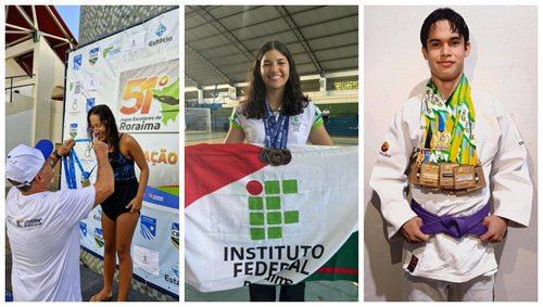 Lara Sophia e Maria Clara, da natacao, e o judoca Pedro Enrick - Ft Divulgacao